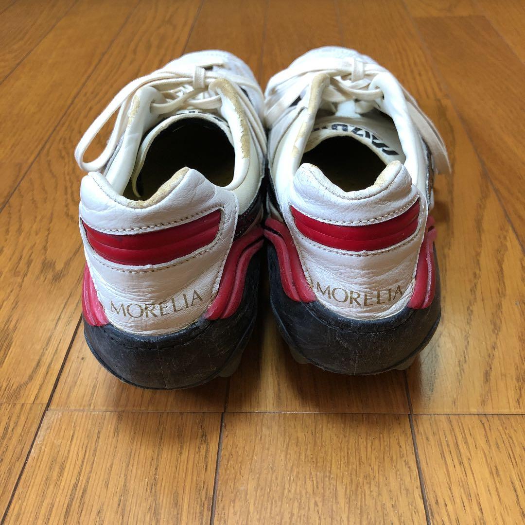 サッカースパイク　MIZUNO　ミズノ　モレリア　28cm 白　赤　黒