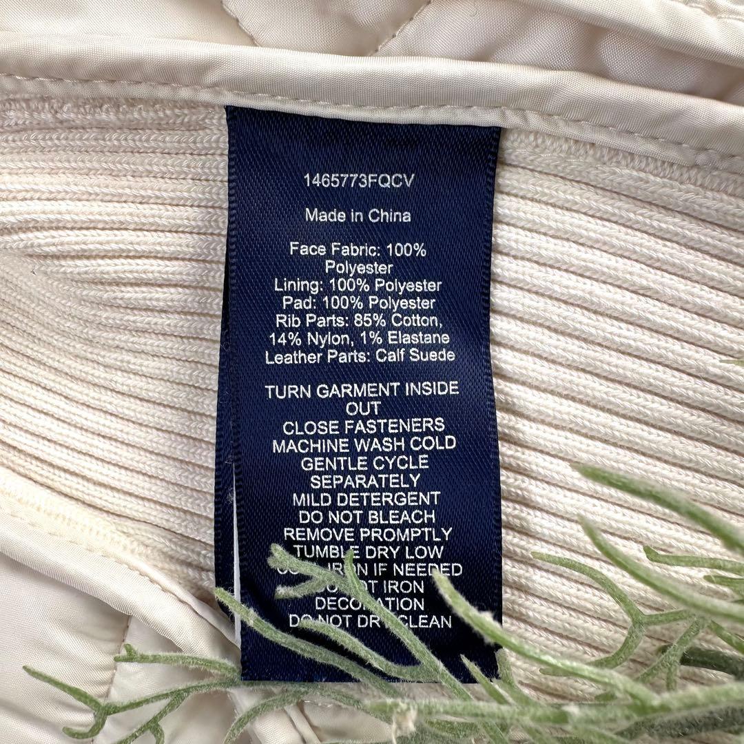 RALPH LAUREN SPORT レザートリム 中綿キルティングベスト