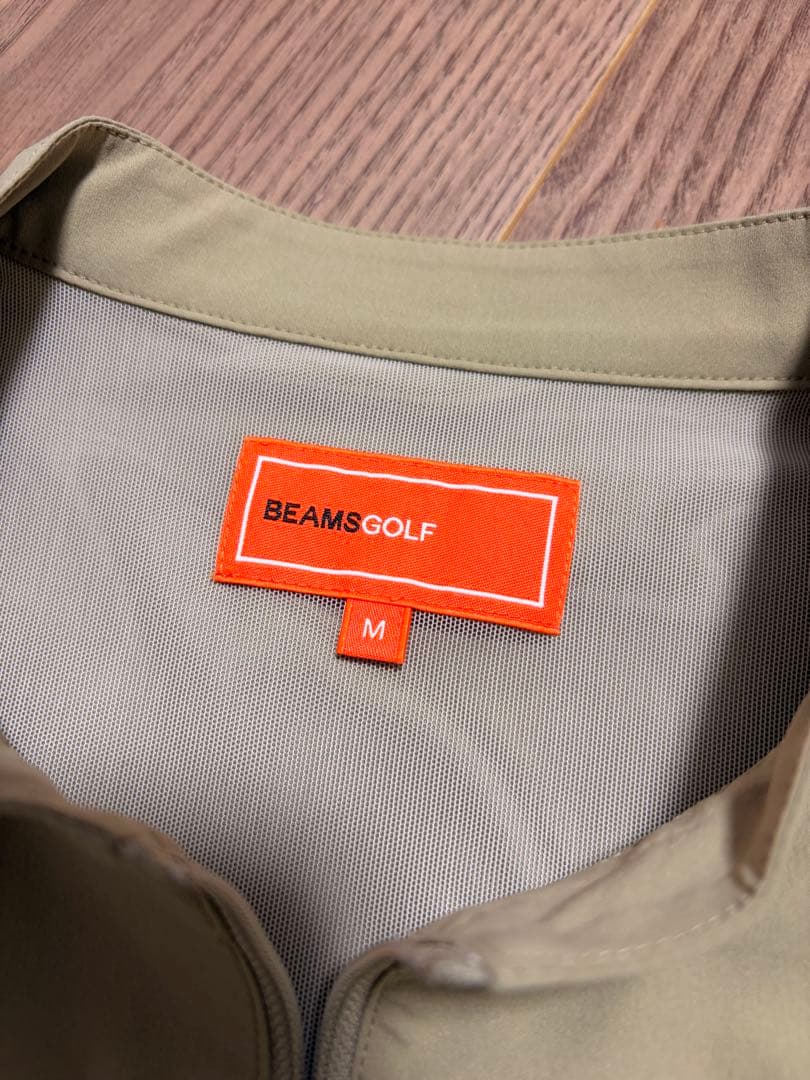 ビームスゴルフ ORANGE LABELハーフジップストレッチプルオーバー M