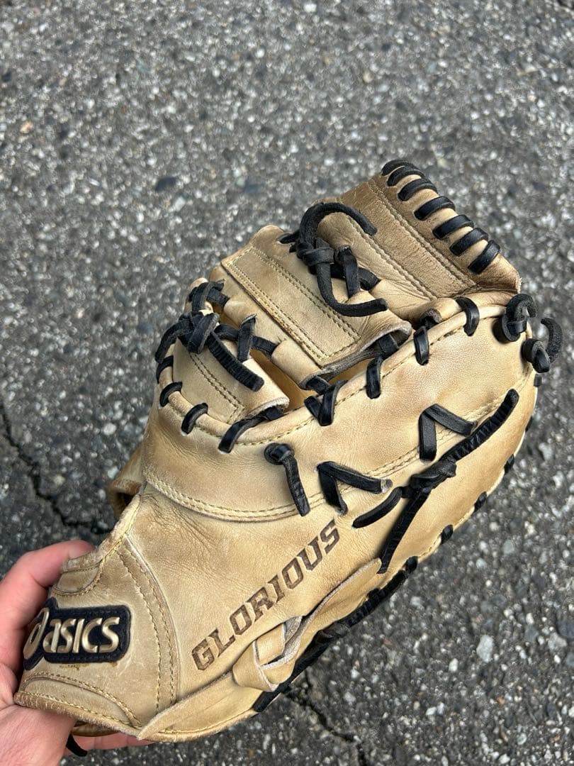 硬式グローブ　ファースト　asics 中古