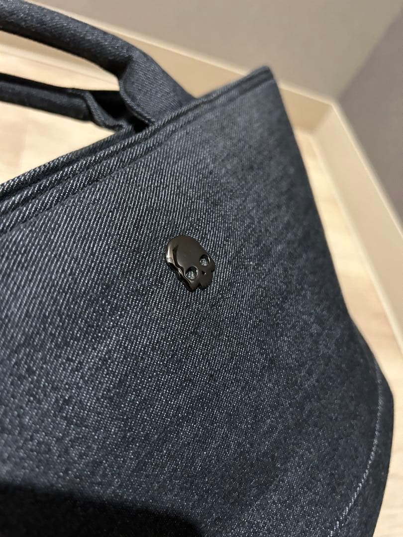 美品ハイドロゲンハンドバッグ　ラウンドバッグデニム　ペイズリー柄