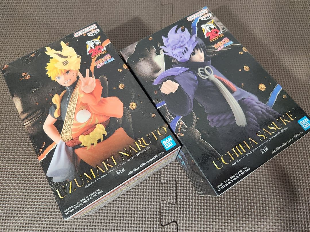 ナルト NARUTO疾風伝アニメ20周年記念衣装フィギュア ナルト&サスケ未開封