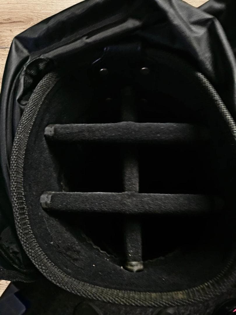送料無料/美品　Bridgestone キャディバッグ 黒/赤/グレー