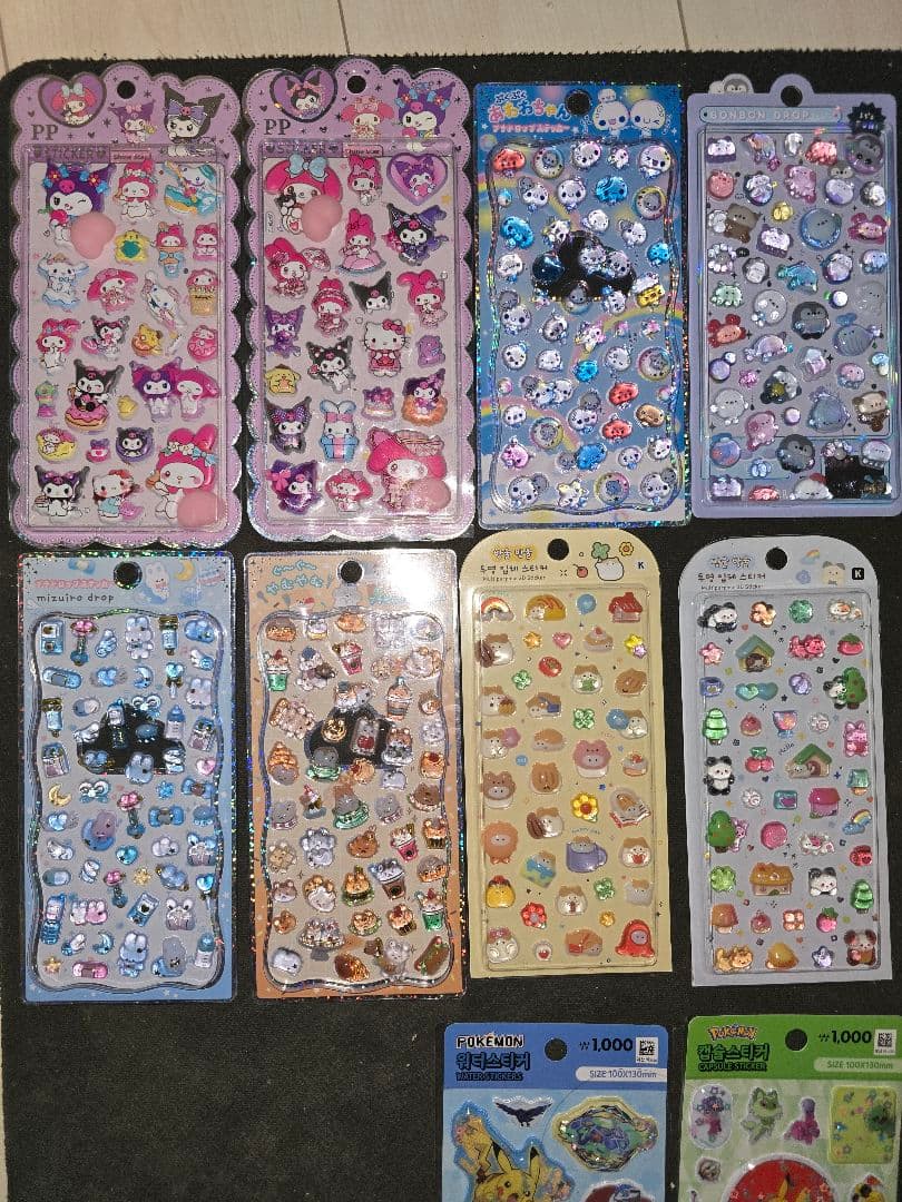 キャラクターシール ボンボンドロップ含め17枚　韓国で購入した新品。最終金額。