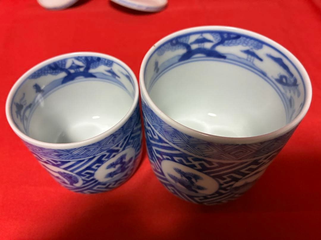 祥瑞蓋付夫婦湯飲