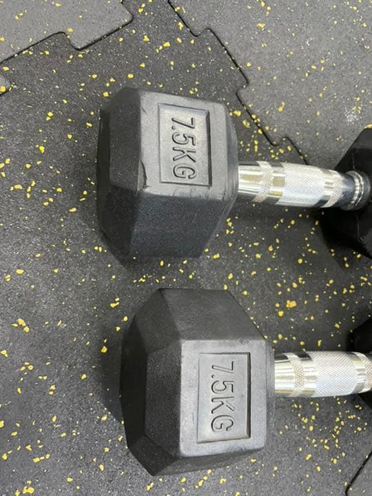ラバーヘックス  ダンベル　２.5kg 5kg7.5kg 10kg  各２個