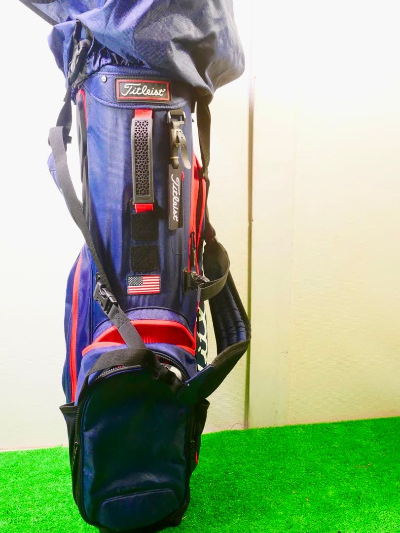 Titleist ゴルフバッグ ネイビー/レッド　スタンドバック
