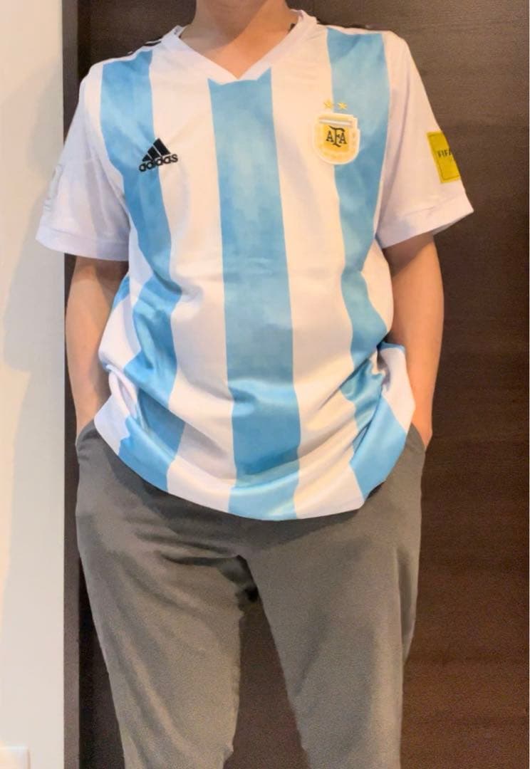 【新品】2018 W杯　アルゼンチン　adidas ユニフォーム　XL