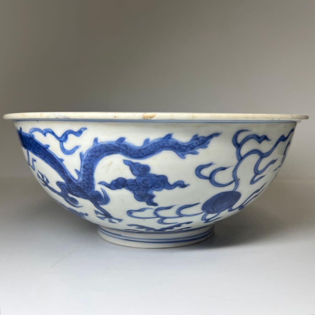 中国美術　大明萬暦年製鉢　直径約21㎝　東Y8-0408⑧