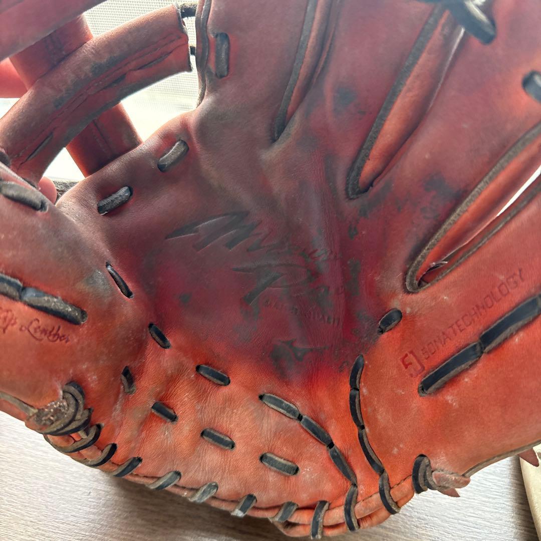 Mizuno Pro 硬式グローブ 右投げ用 オレンジ