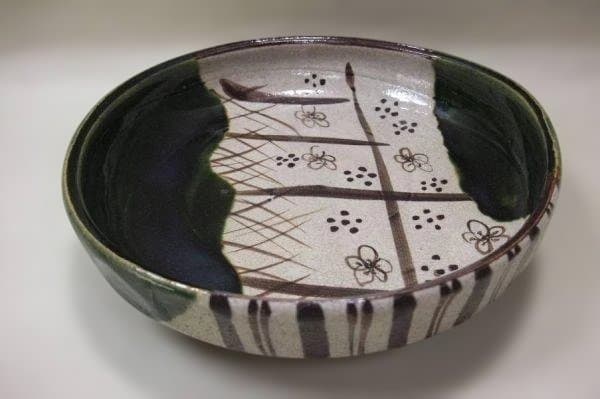 織部 鉢 「山口錠鉄」赤津代々の窯元 逸品 美品 共箱