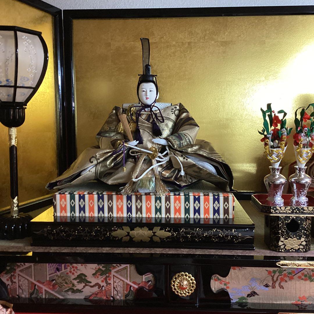 雛人形　七段飾り　西陣織高級金襴　難波　45号　熊倉基安作　中古品