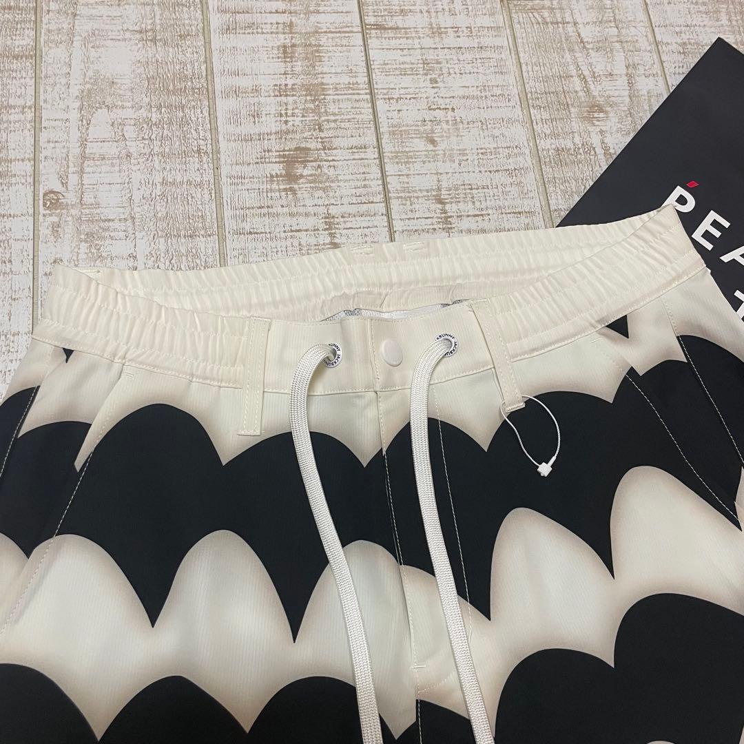 新品 ジャックバニー ロングパンツ 波柄 白ブラック XLサイズ（6）