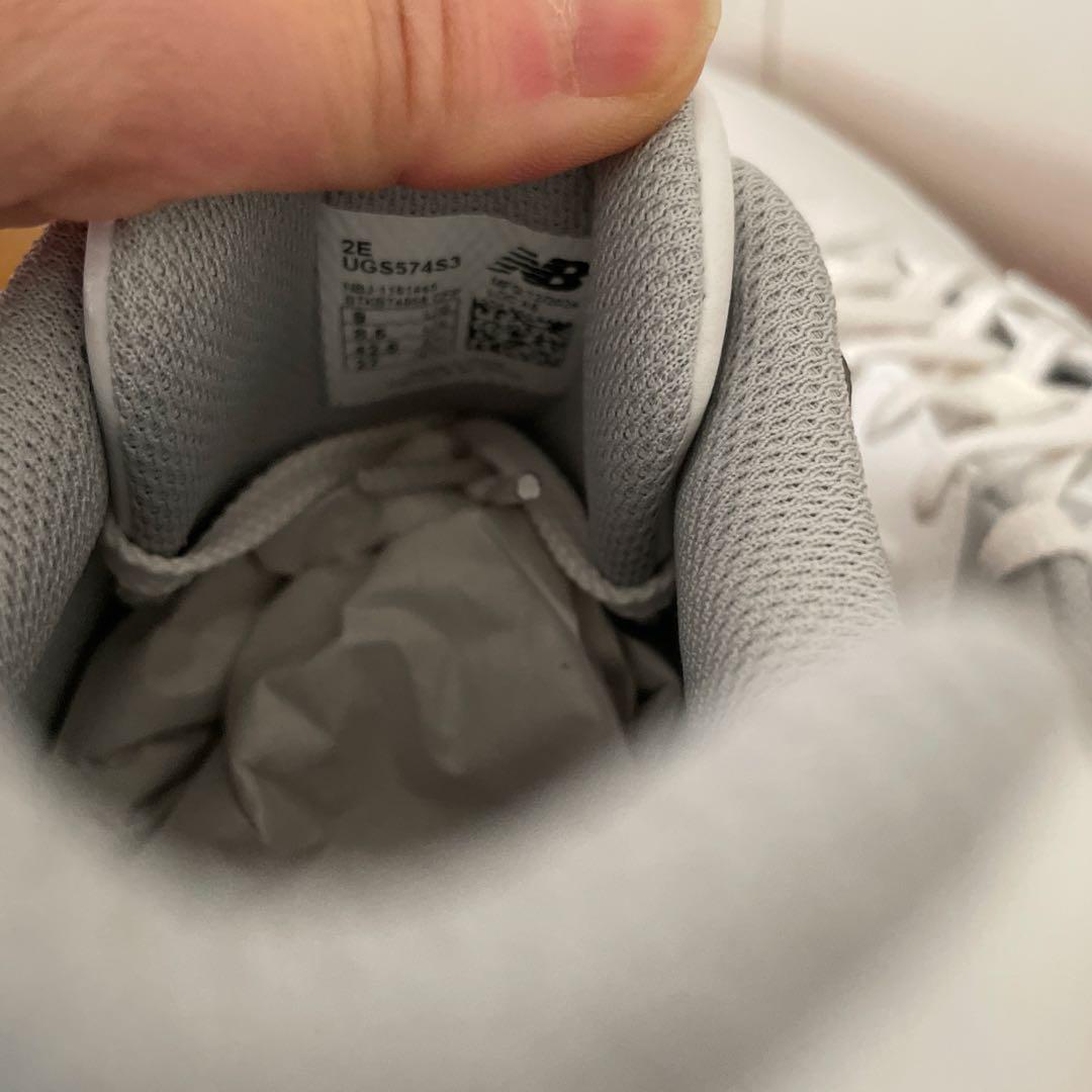 New Balance 574 ホワイトゴルフシューズ　スパイクレス　#2065