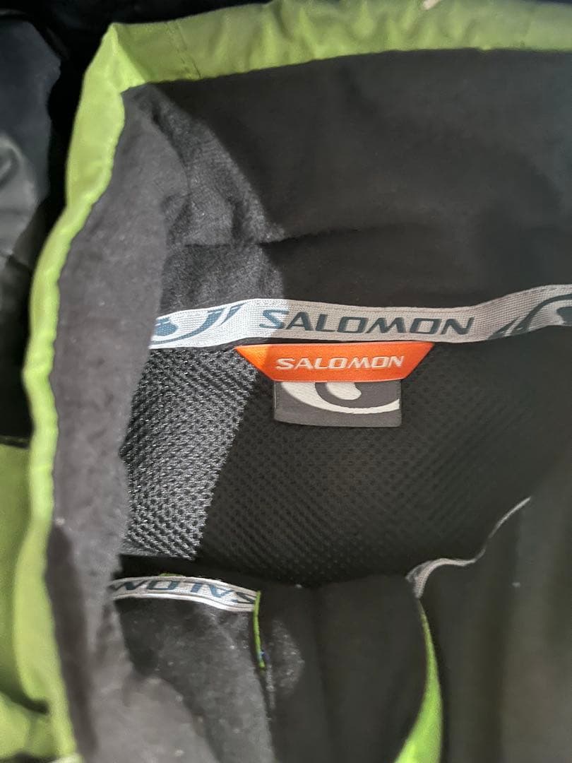 Salomon shell 防水ジャケット グリーン