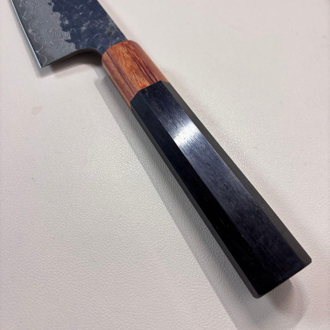 黒打ちダマスカス和牛刀八角柄 和包丁　シェフナイフ 210mm 牛刀'┝