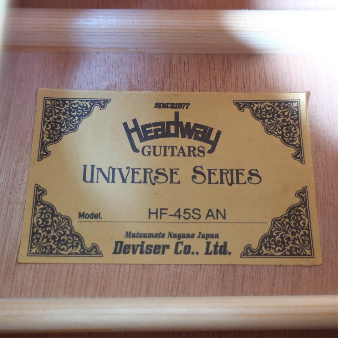 美品 Headway HF-15S AN ギター 純正ケース付 トップ単板