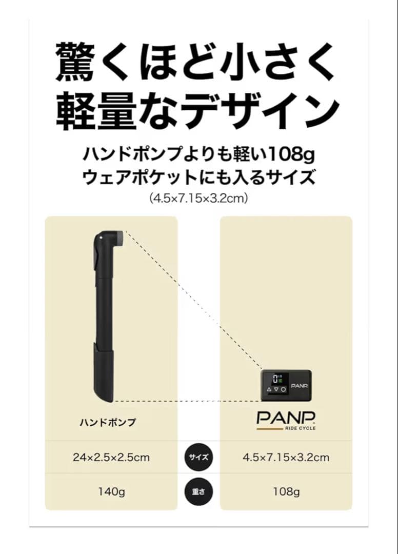 パンプ　PANP RIDE CYCLE 自転車空気入れ