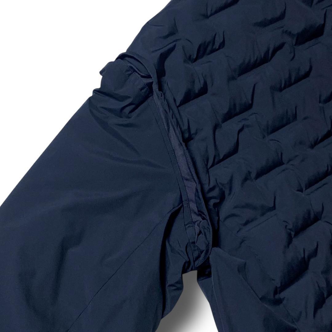 L 定価2.5万 CUTTER&BUCK 圧着加工 中綿ジャケット ブルゾン 紺