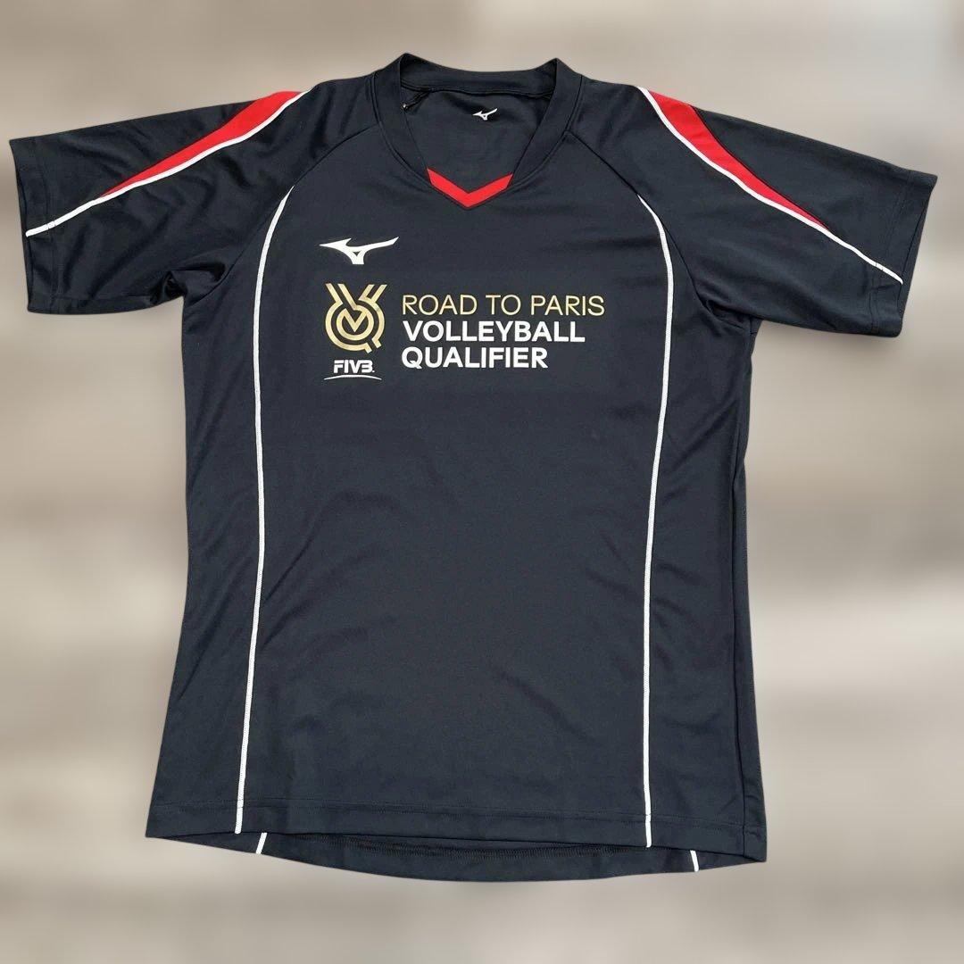 極美品 MIZUNO FIVB バレーボール パリ五輪予選 DRY Tシャツ