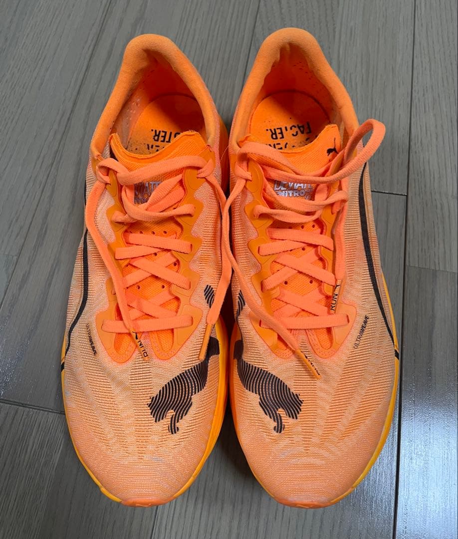 最終価格　プーマ（PUMA）ディヴィエイトニトロエリート3 オレンジ　27センチ