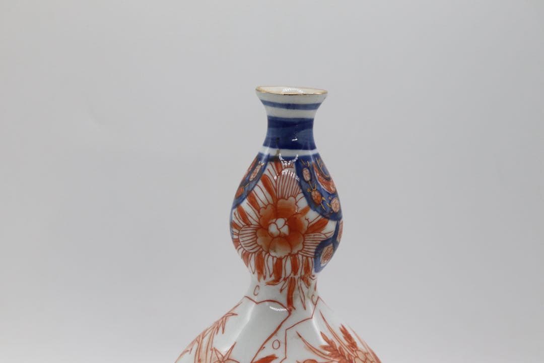 江戸　伊万里　色絵瓢箪形瓶　アンティーク　送料込み269322