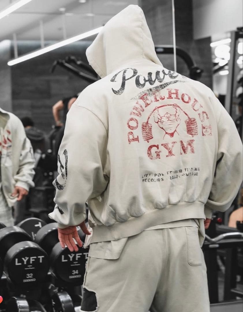 LÝFT × POWER HOUSE GYM パーカー　パンツセット　XL