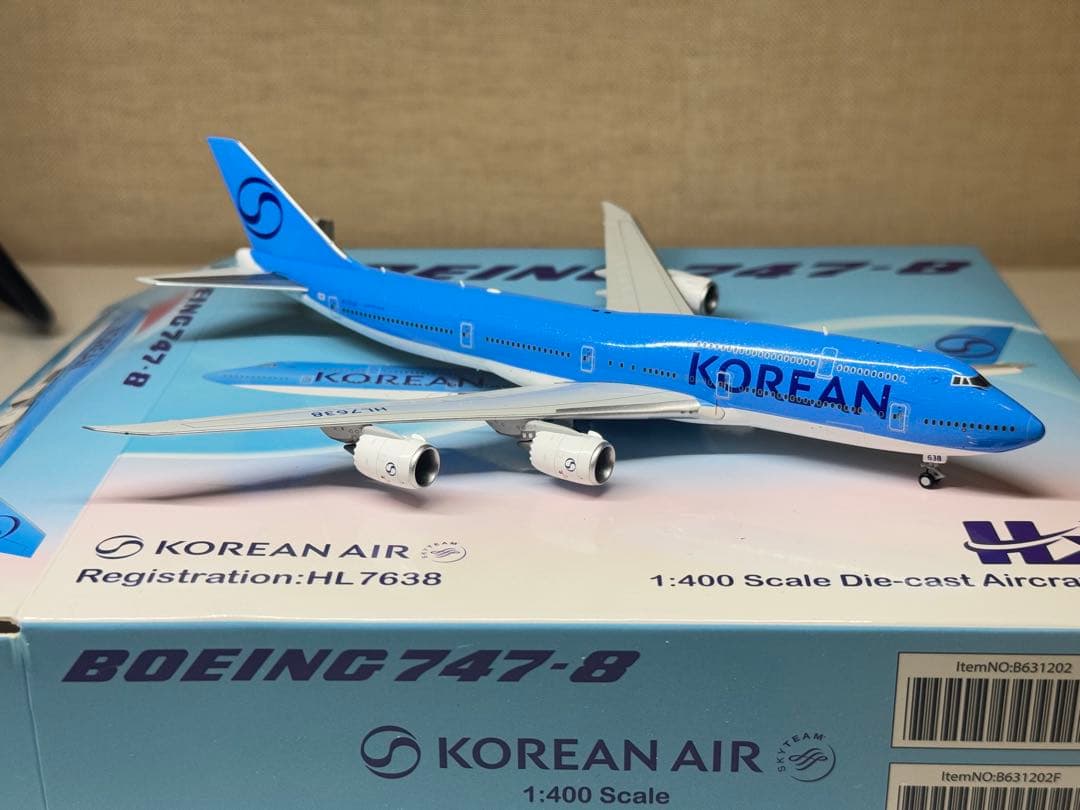 大韓航空 B747-8 HL7638 新塗装 希少 1/400 HX