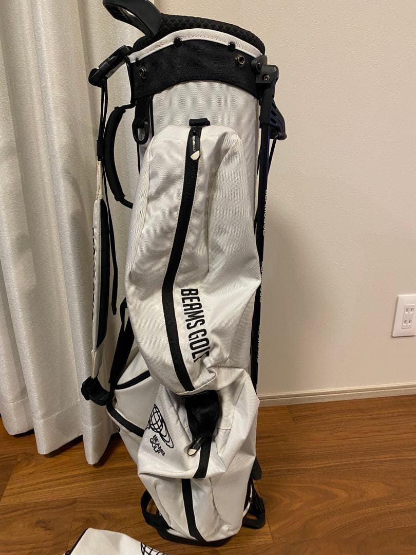BEAMS GOLF スタンド式ゴルフバッグ ホワイト