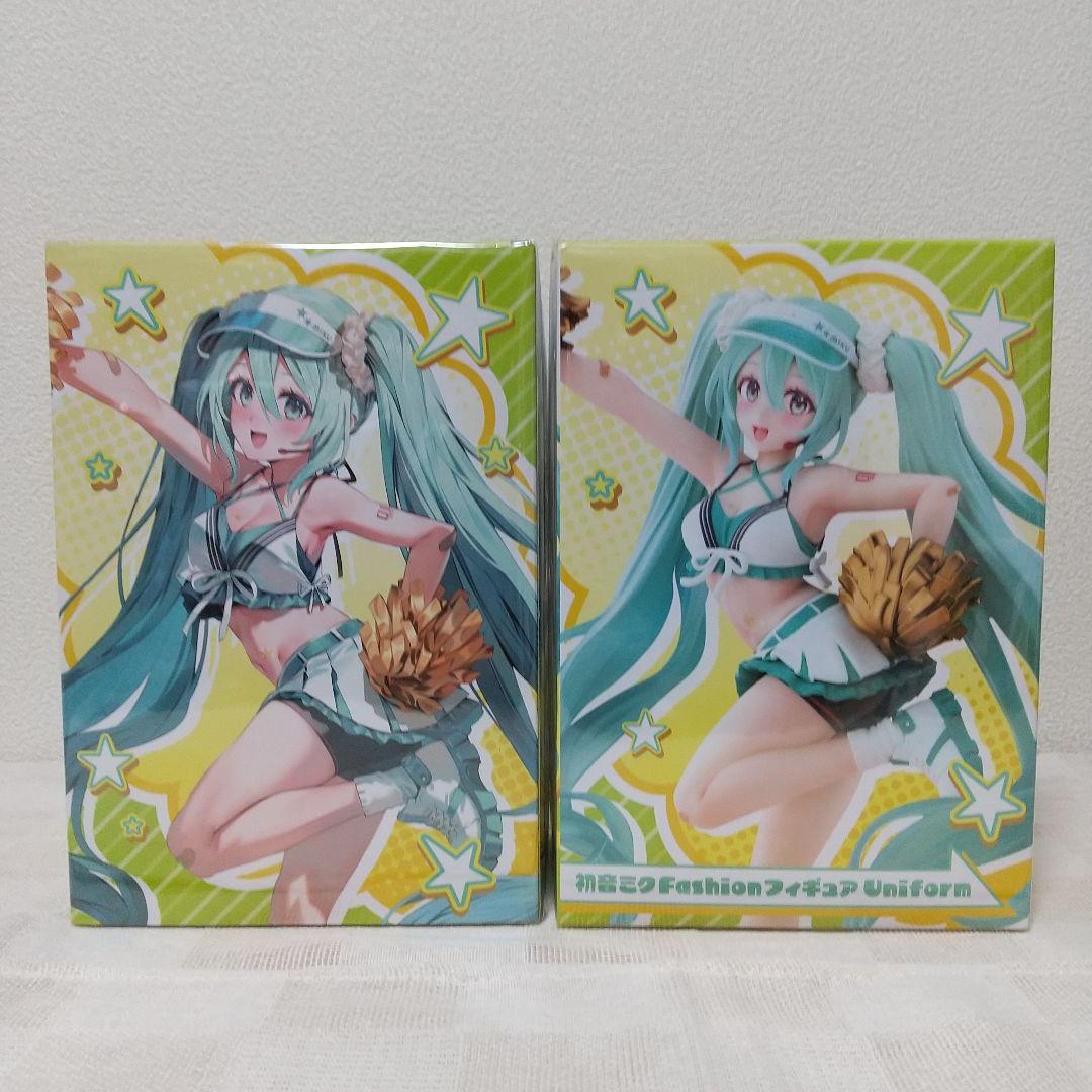 【送料無料】初音ミク フッション フィギュア ユニホーム 未開封 ２点セット