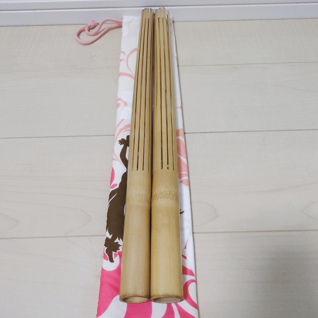 【美品】フラダンス用楽器 プイリ ラオス製 キーパー・ケース付属 50cm 竹製