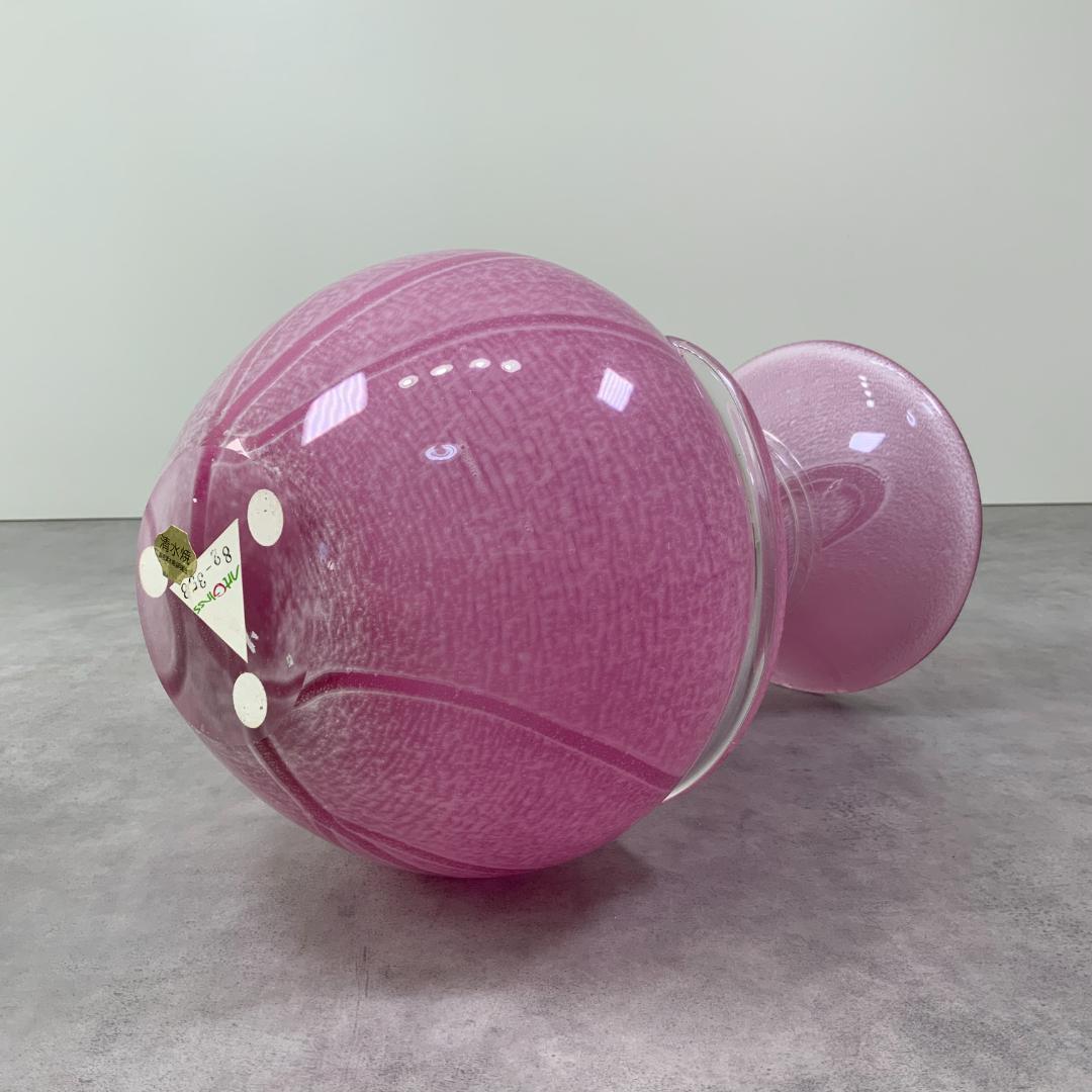 ジャパン ヴィンテージ ガラス ベース ピンク花器 花瓶 ビンテージ レトロ