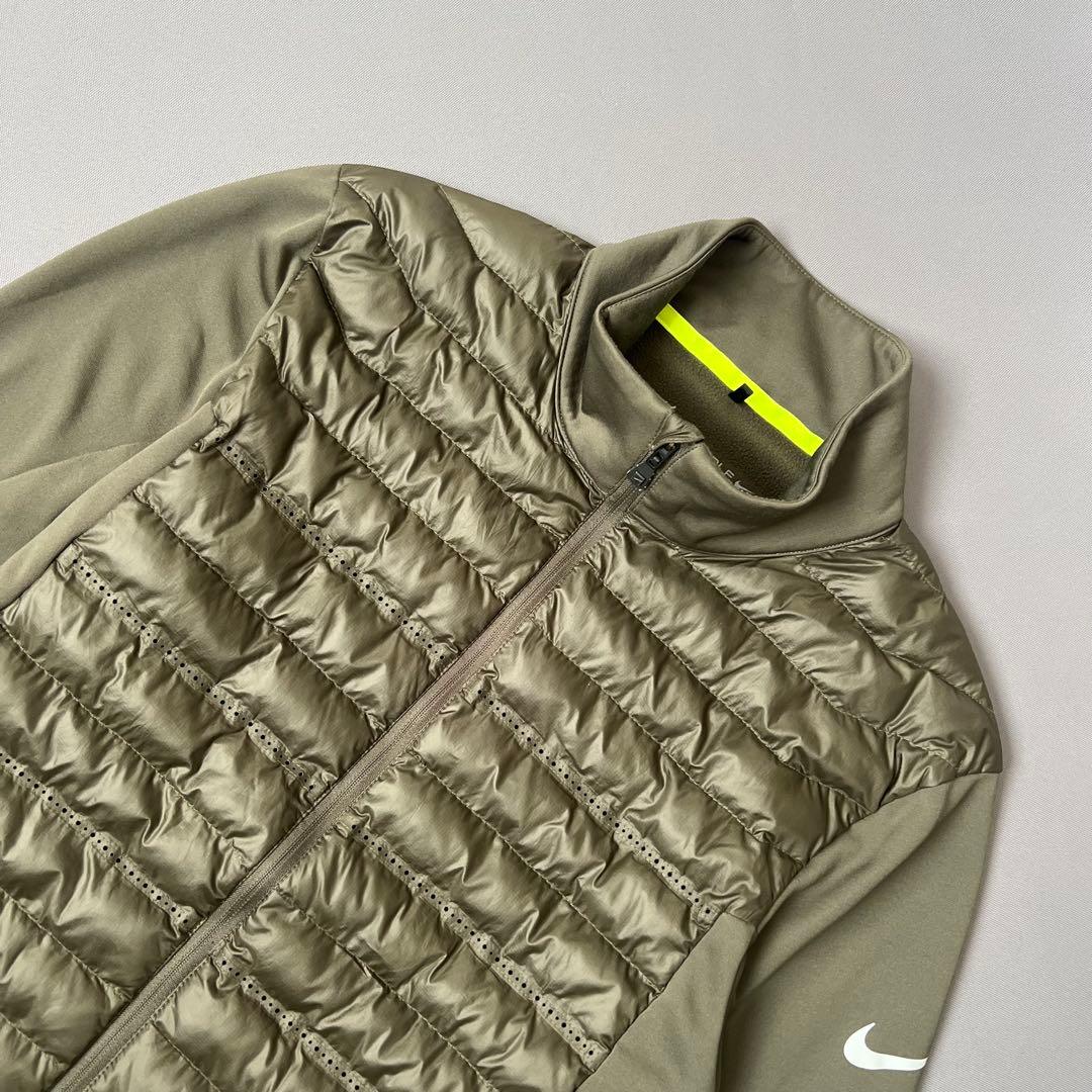 NIKE GOLF ナイキゴルフ　エアロロフト　中綿　ジャケット　異素材　カーキ
