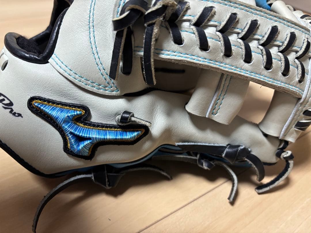 Mizuno Pro ORDER 野球グローブ ホワイト/ブルー
