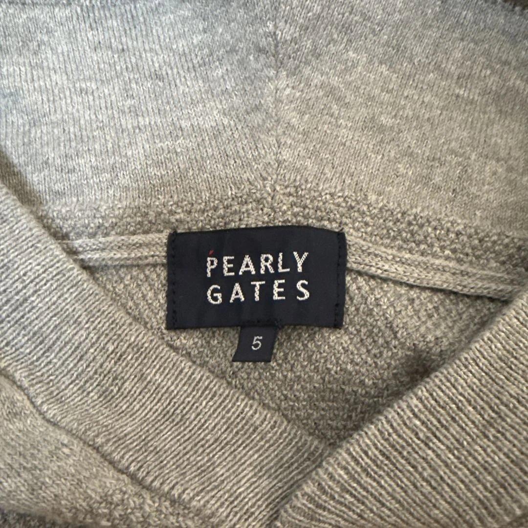 PEARLY GATES フード付きグレーセーター