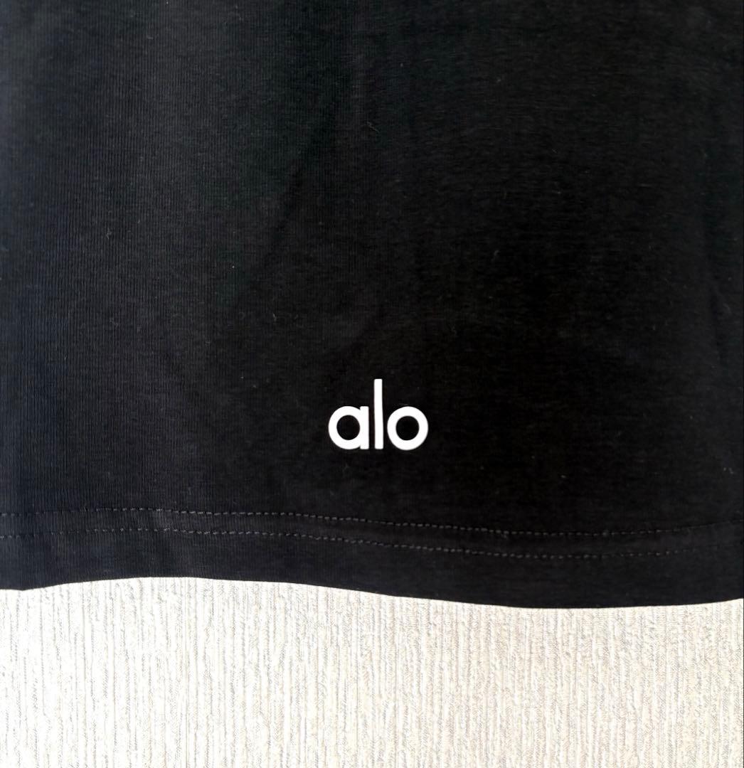 新品タグ付き alo yoga アローヨガ ショートスリーブTシャツ ブラックS