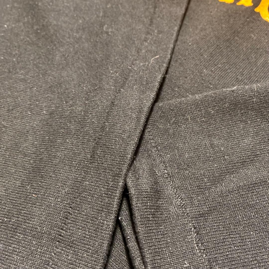 80S USA製 RUSSELL フットボールシャツ ブラックイエロー L