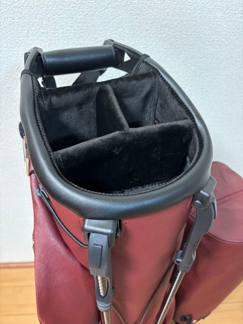 VESSEL キャディバッグ VLS Lux マローン(エビ茶)色　超美品