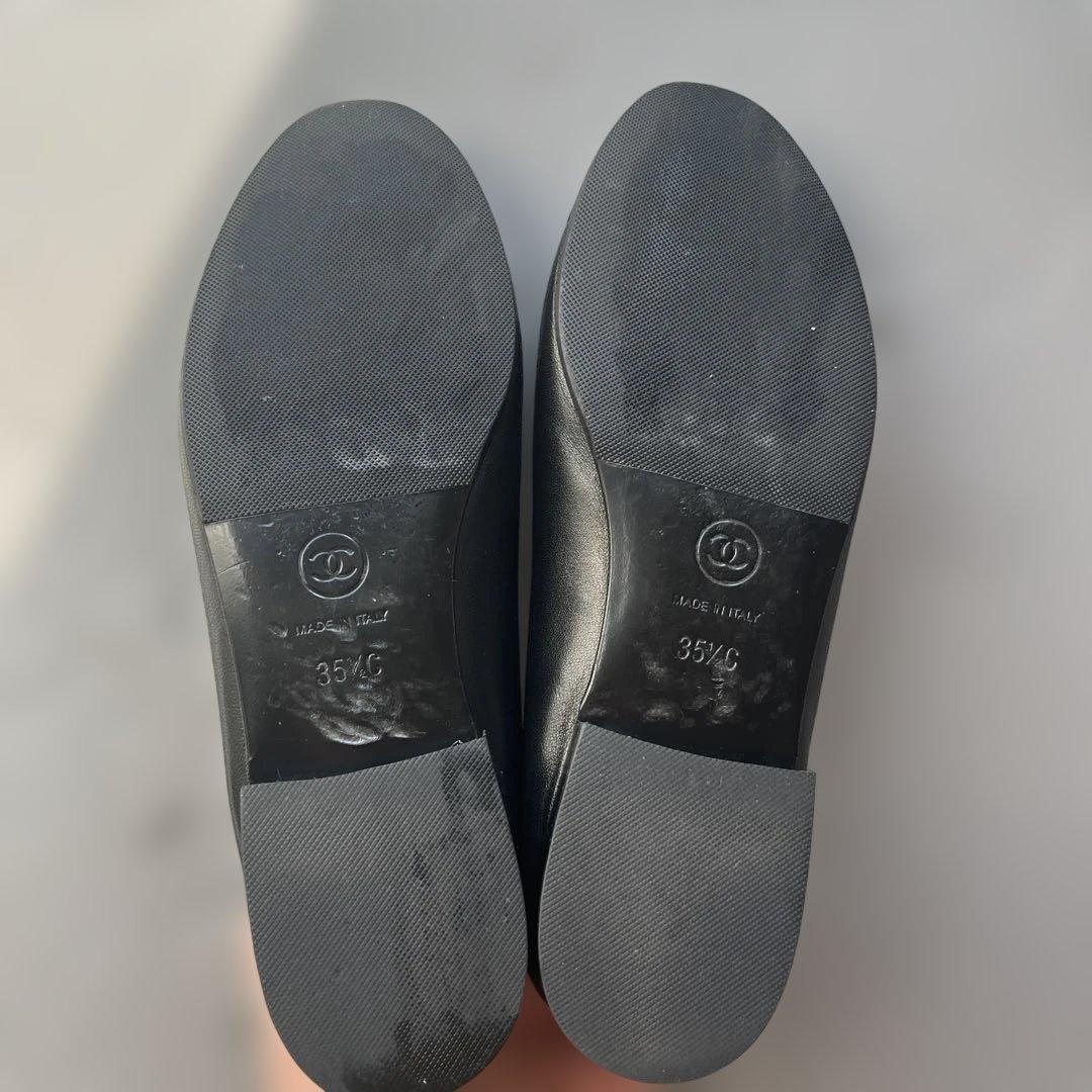 【美品】CHANELバレエシューズ35.5 箱、保存袋付き