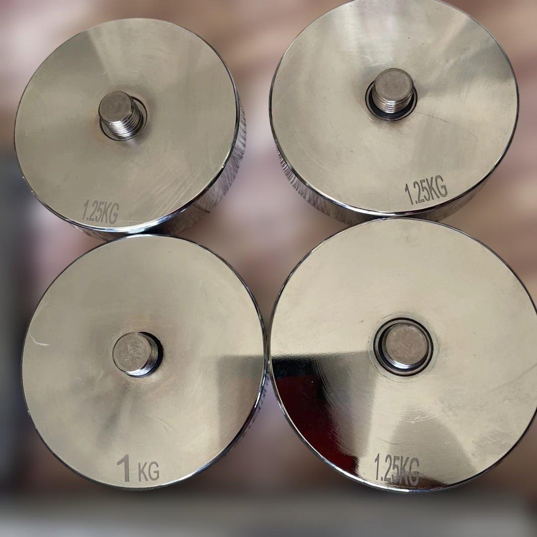 クロームダンベル　10kg✖︎2個セット&バーベルにもなるバー