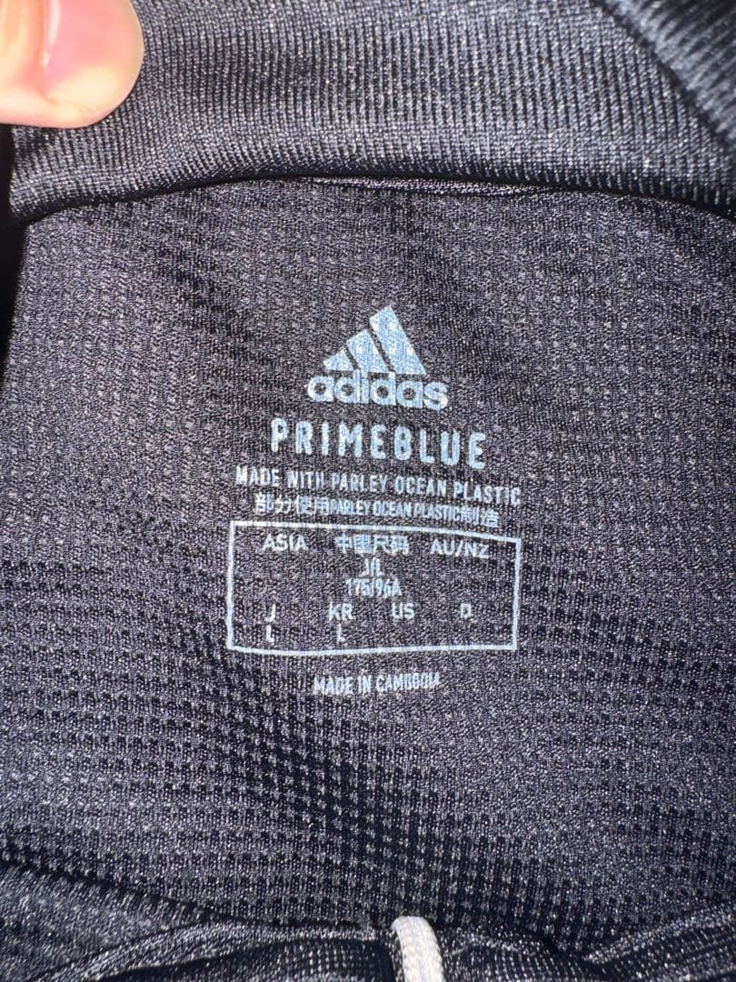 日本代表　adidas トレーニングウェア　ブラックジャージ L