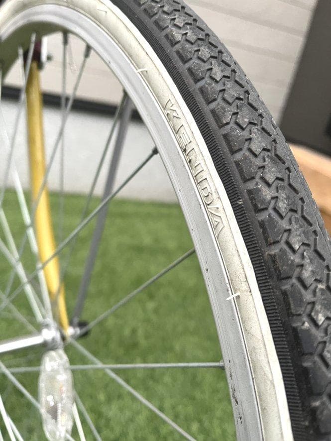 イエロー　シティサイクル　自転車　ママチャリ　軽快車　千葉市若葉区引取り限定