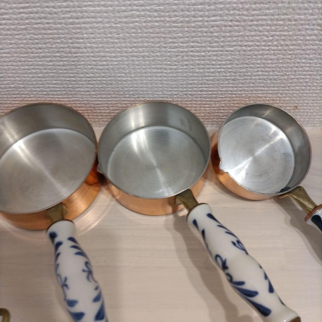 ミルクパン　銅？小さい鍋4つセット