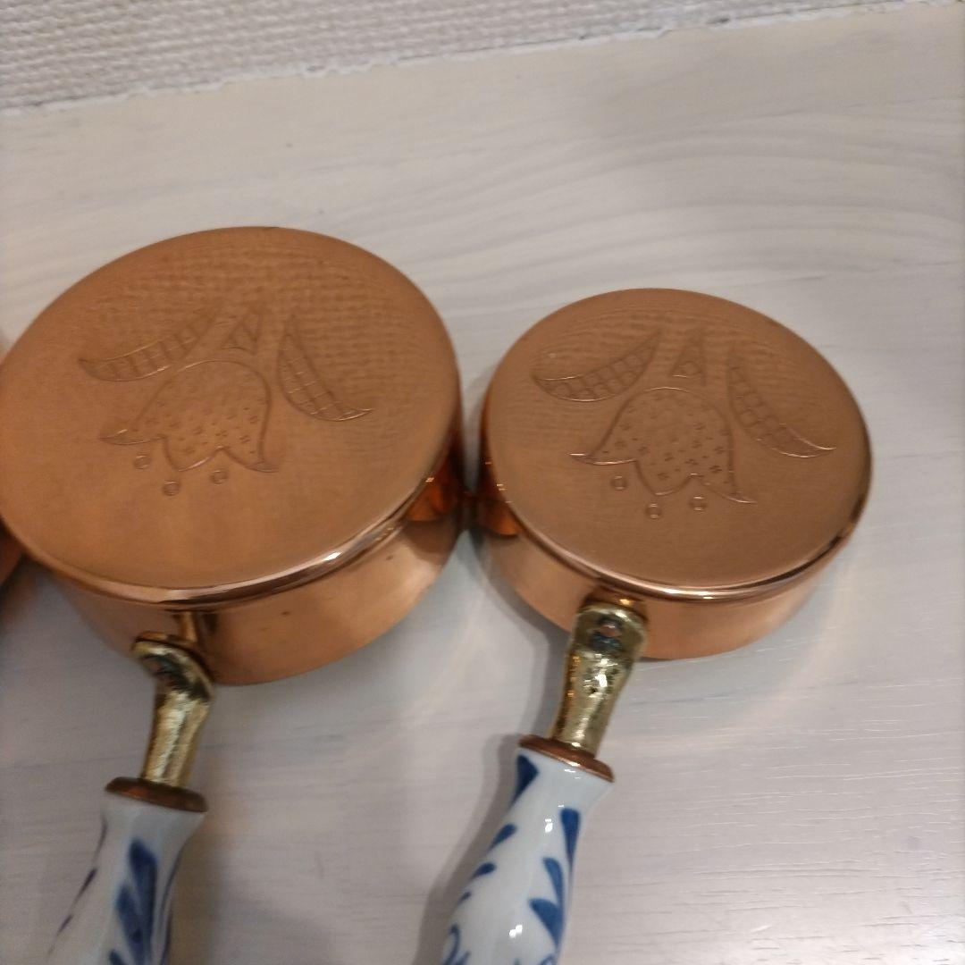 ミルクパン　銅？小さい鍋4つセット