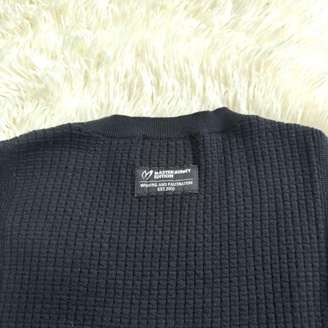 【美品】マスターバニーエディション　ニット　長袖 ロゴ刺繍　XL　ブラック