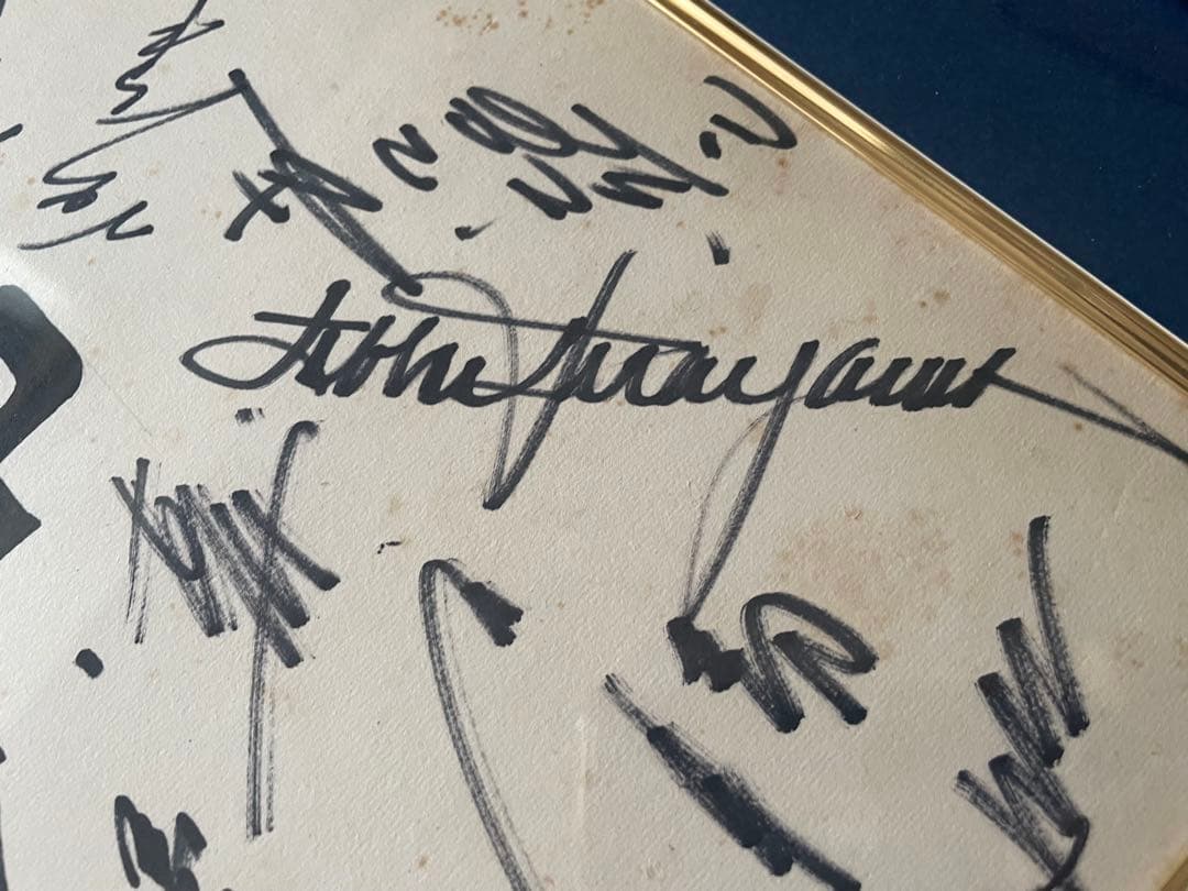 昭和35年広島東洋カープ監督・選手寄せ書きサイン色紙◆貴重資料