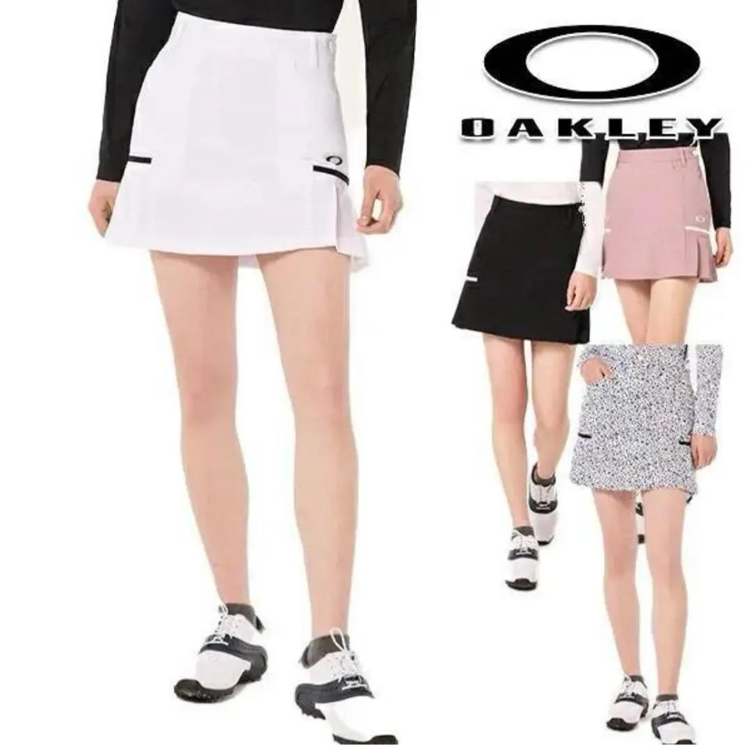 新品オークリーゴルフ【L】春夏セットアップ モック長袖＆スカート