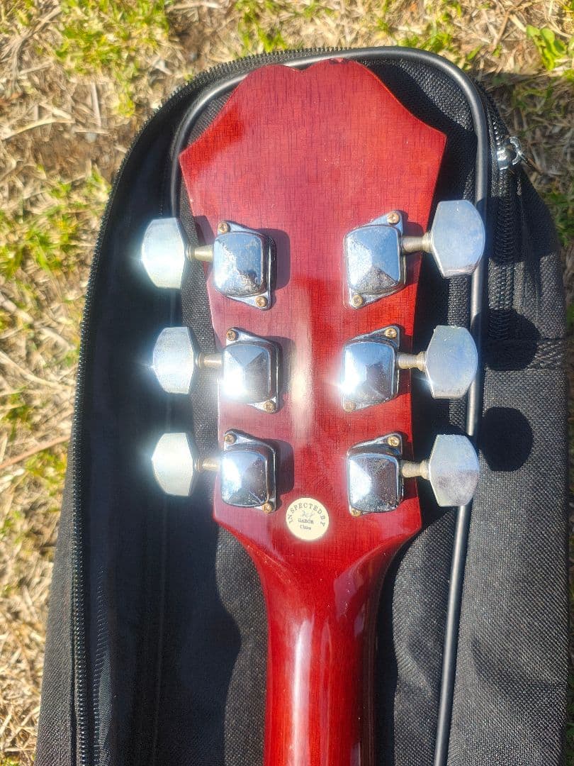 美品 Epiphone AJ-100 NA PU搭載 エレアコ 高級牛骨サドル