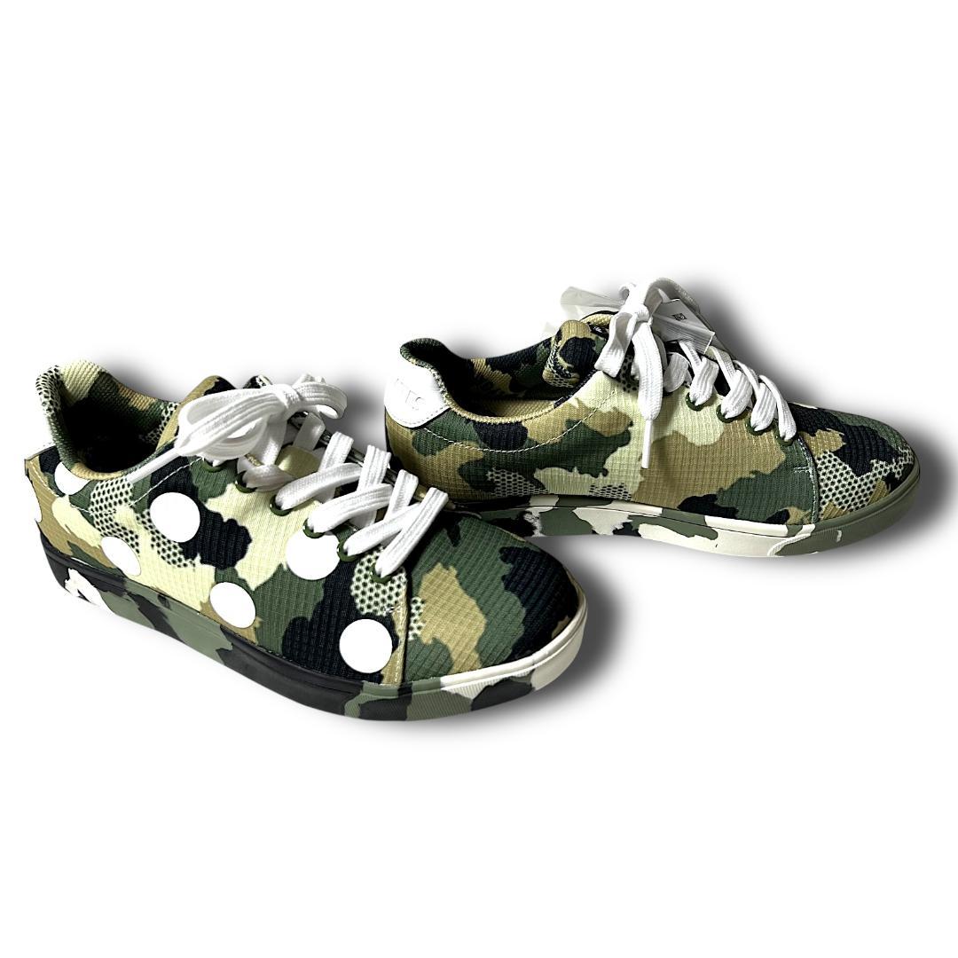 22.5cm パーリーゲイツ CAMO×ロゴ スパイク ゴルフシューズ