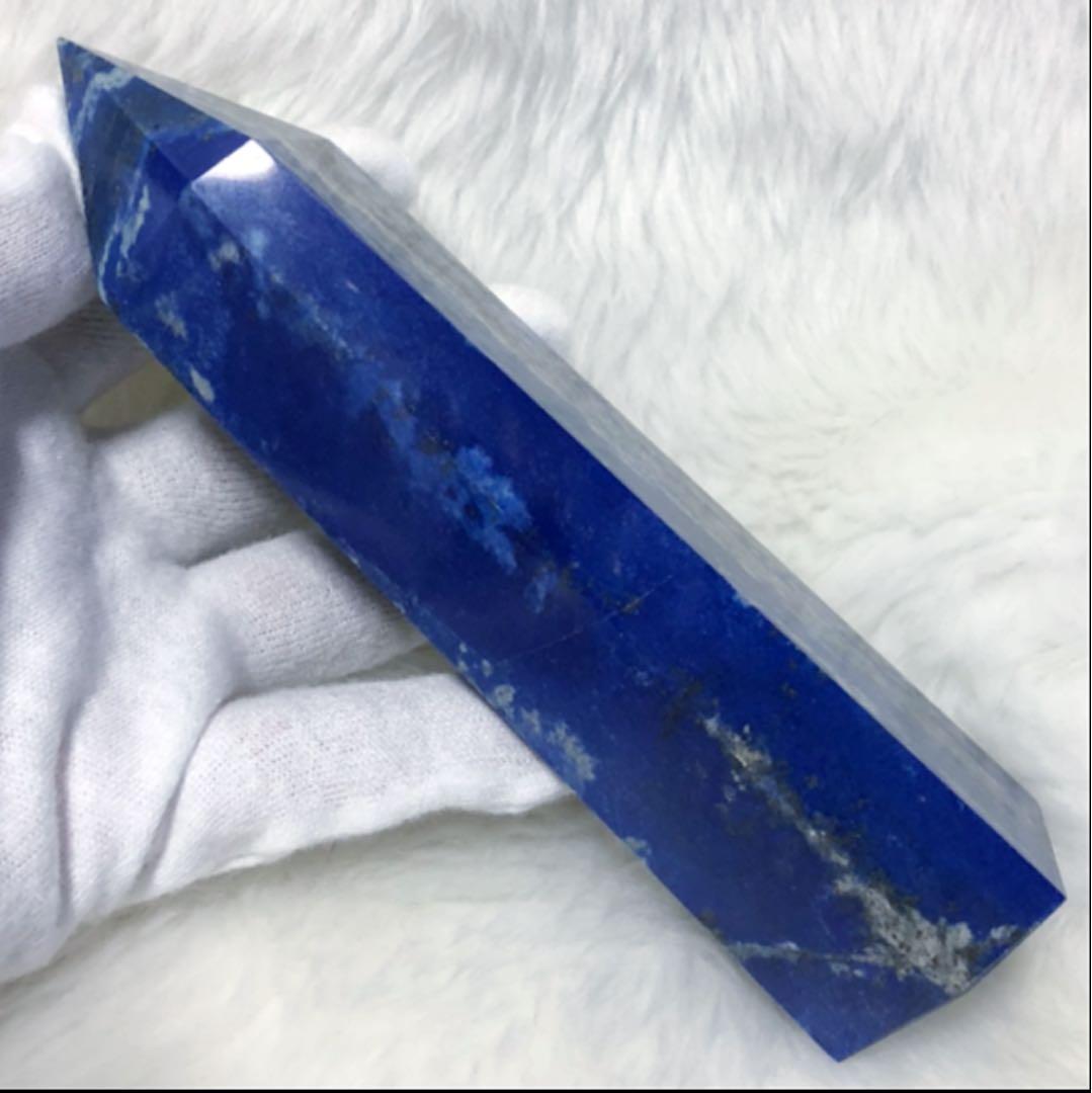 ☆ 綺麗！ラピスラズリ(青金石) 六角柱　468g 天然石　パワーストーン！